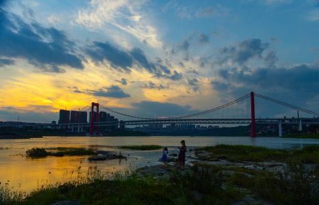 长江晚霞